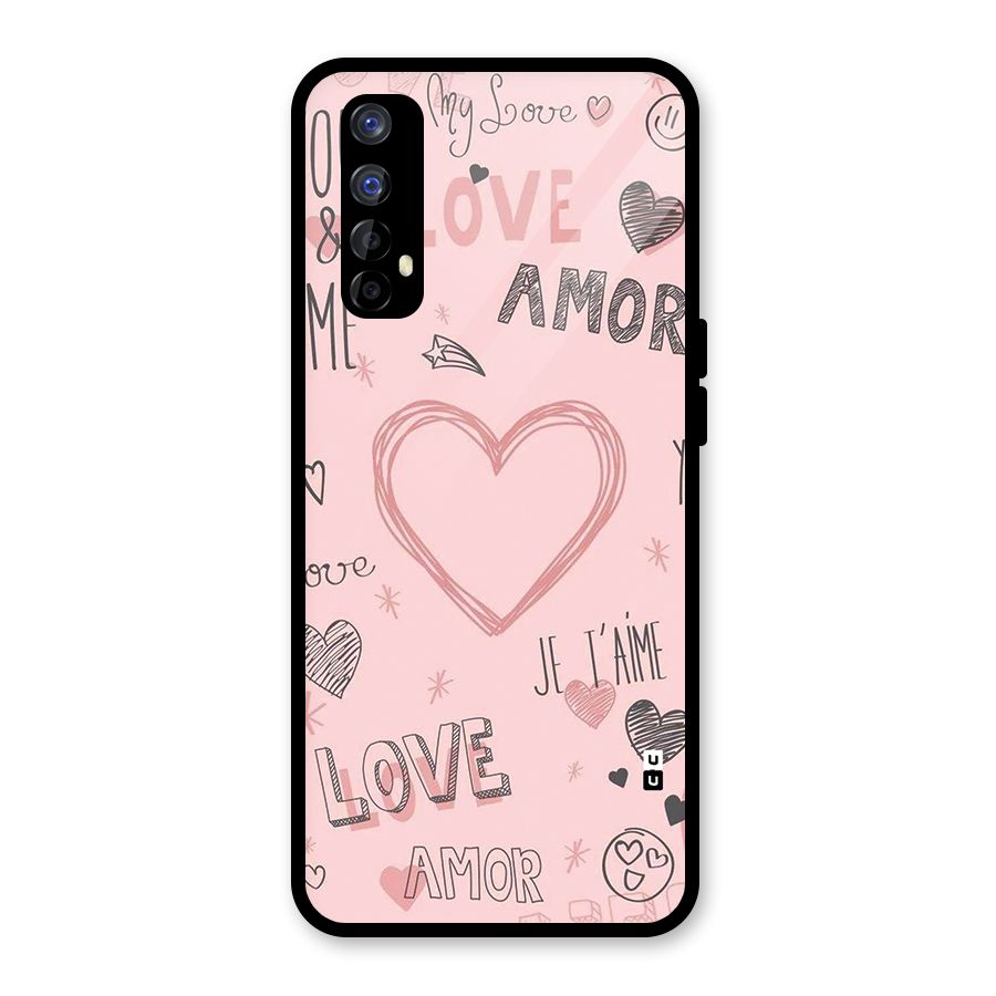 Love Amor Glass Back Case for Realme Narzo 20 Pro