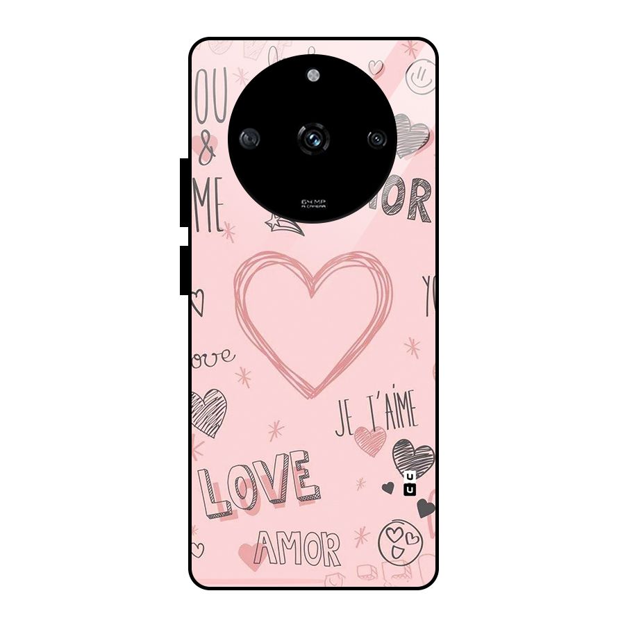 Love Amor Glass Back Case for Realme Narzo 60 5G