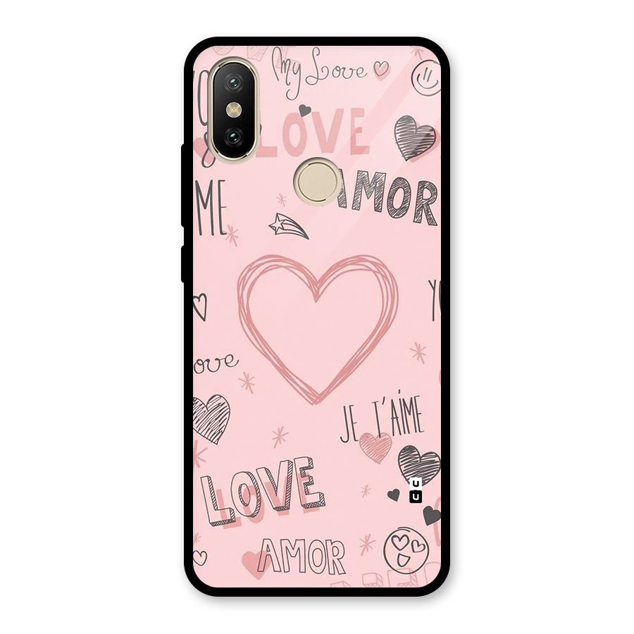 Love Amor Glass Back Case for Redmi A2