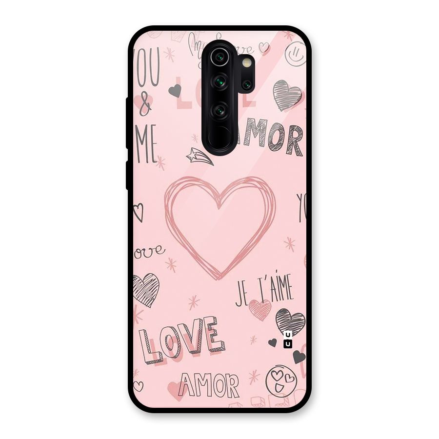 Love Amor Glass Back Case for Redmi Note 8 Pro
