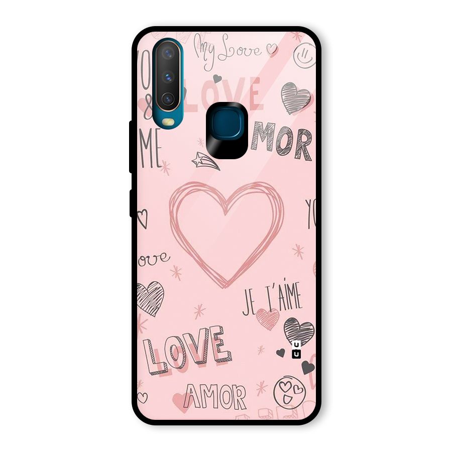 Love Amor Glass Back Case for Vivo U10