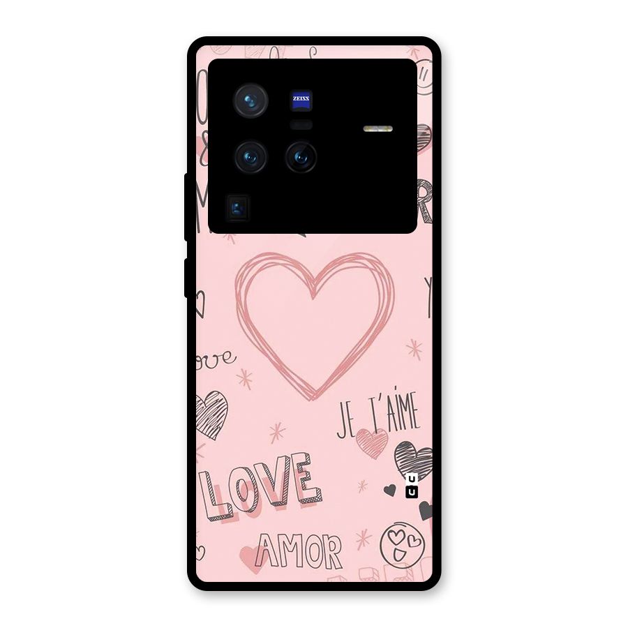 Love Amor Glass Back Case for Vivo X80 Pro