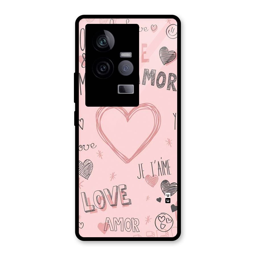 Love Amor Glass Back Case for Vivo iQOO 11 5G