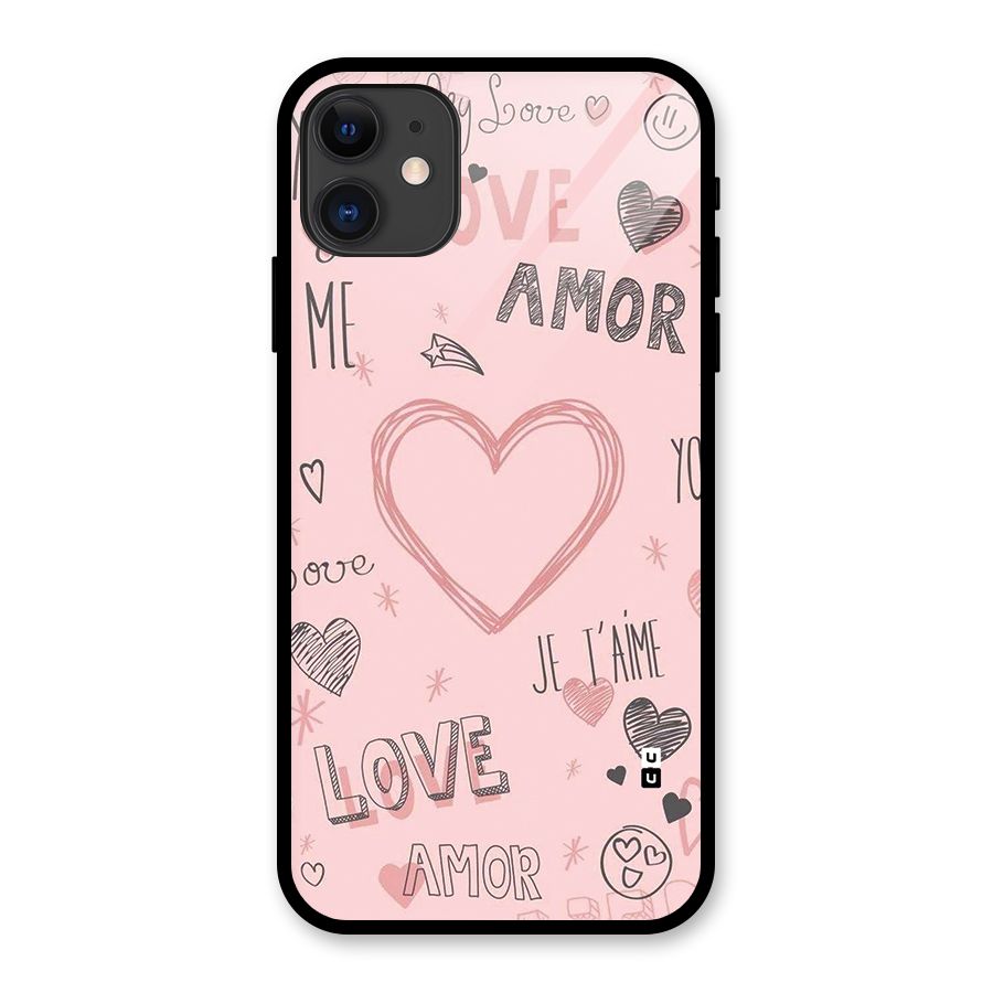 Love Amor Glass Back Case for iPhone 11
