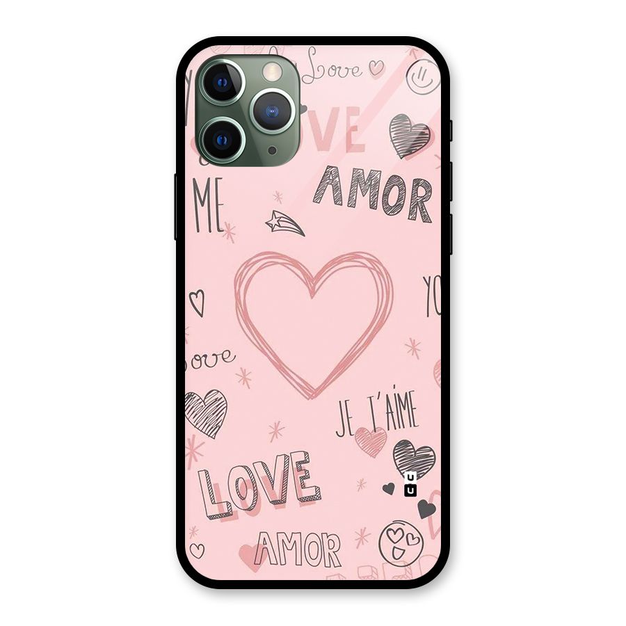 Love Amor Glass Back Case for iPhone 11 Pro