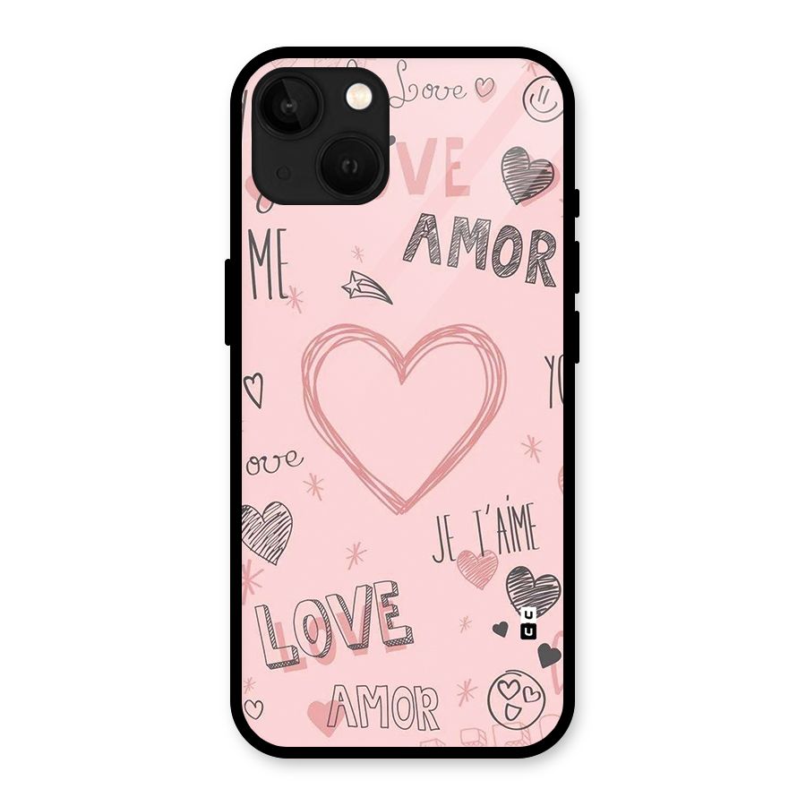 Love Amor Glass Back Case for iPhone 13