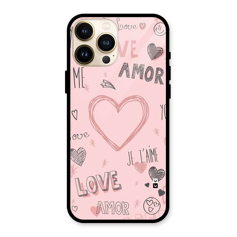 Love Amor Glass Back Case for iPhone 13 Pro Max