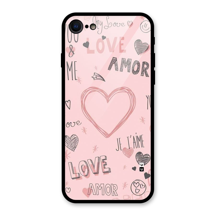 Love Amor Glass Back Case for iPhone SE 2022