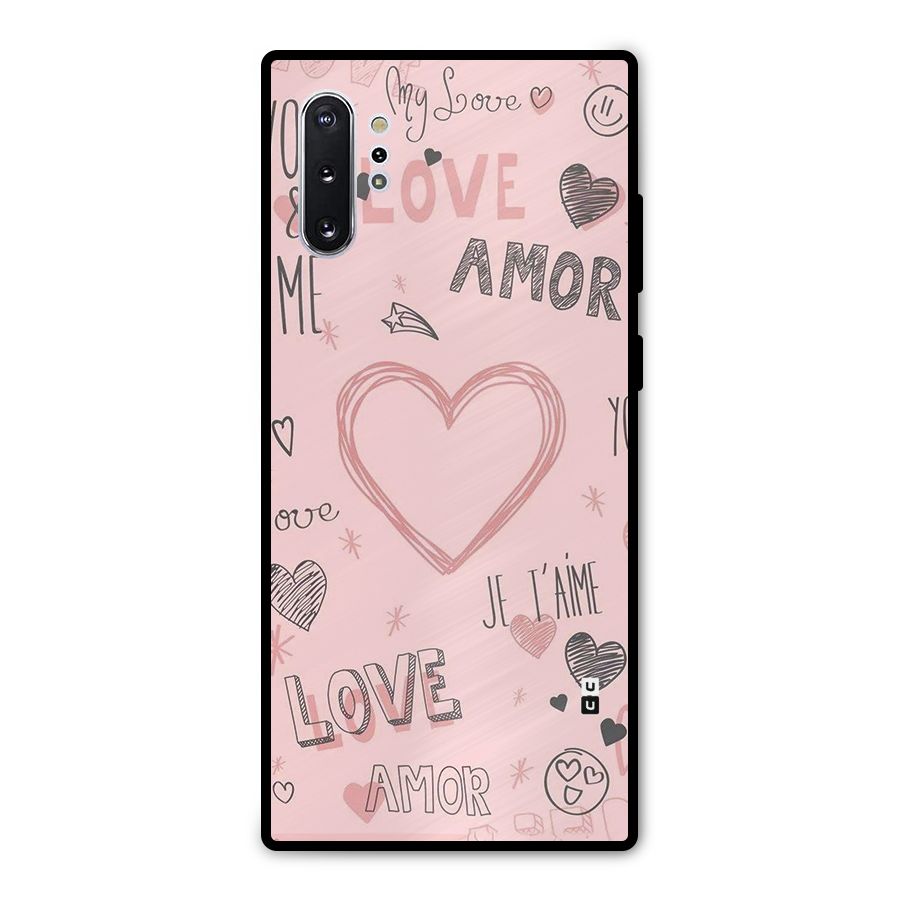 Love Amor Metal Back Case for Galaxy Note 10 Plus