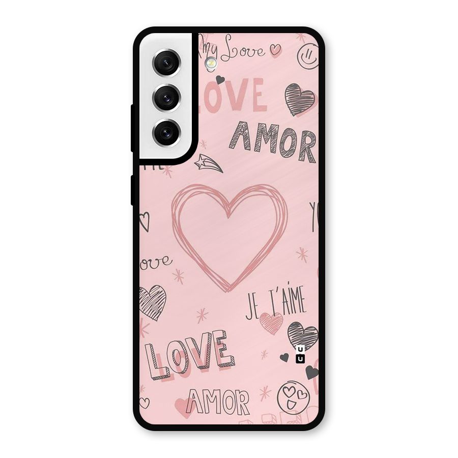 Love Amor Metal Back Case for Galaxy S21 FE 5G