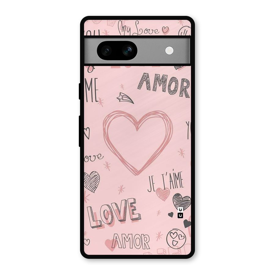 Love Amor Metal Back Case for Google Pixel 7a