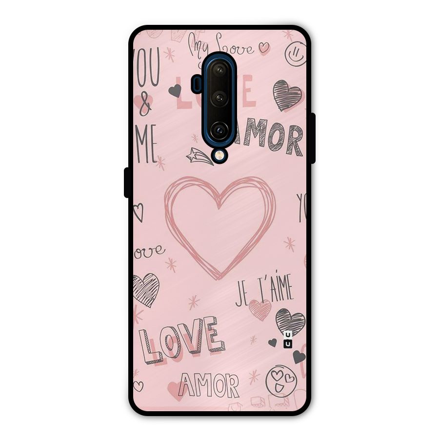 Love Amor Metal Back Case for OnePlus 7T Pro