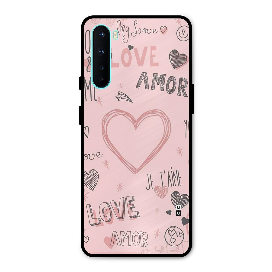 Love Amor Metal Back Case for OnePlus Nord