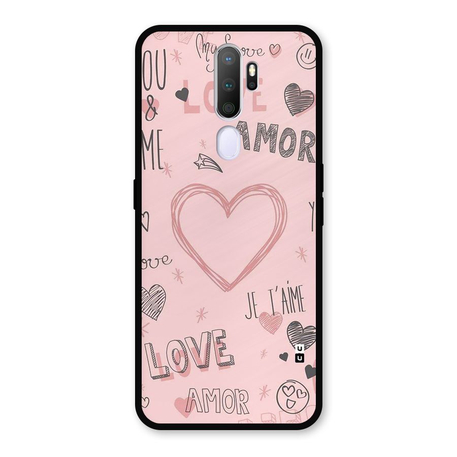 Love Amor Metal Back Case for Oppo A9 (2020)