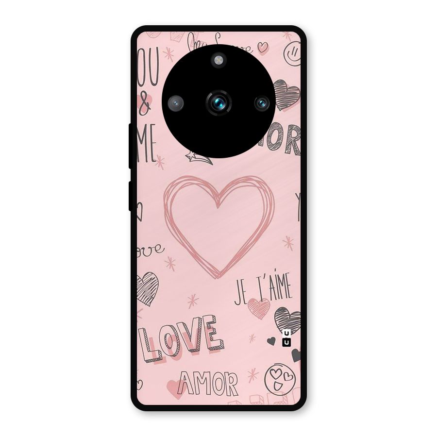 Love Amor Metal Back Case for Realme 11 Pro Plus