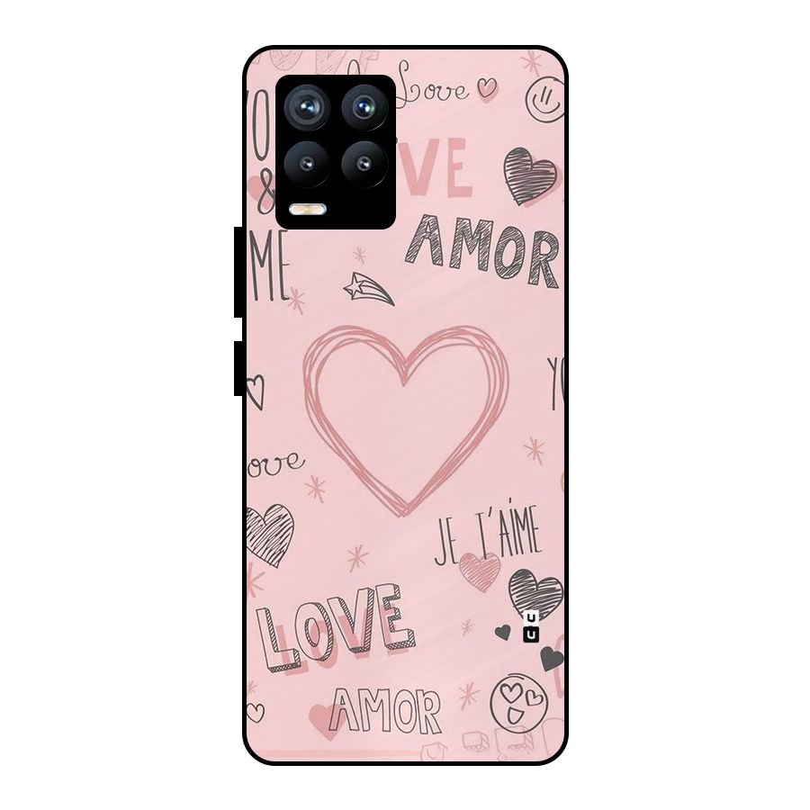 Love Amor Metal Back Case for Realme 8