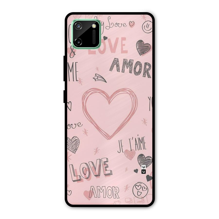 Love Amor Metal Back Case for Realme C11
