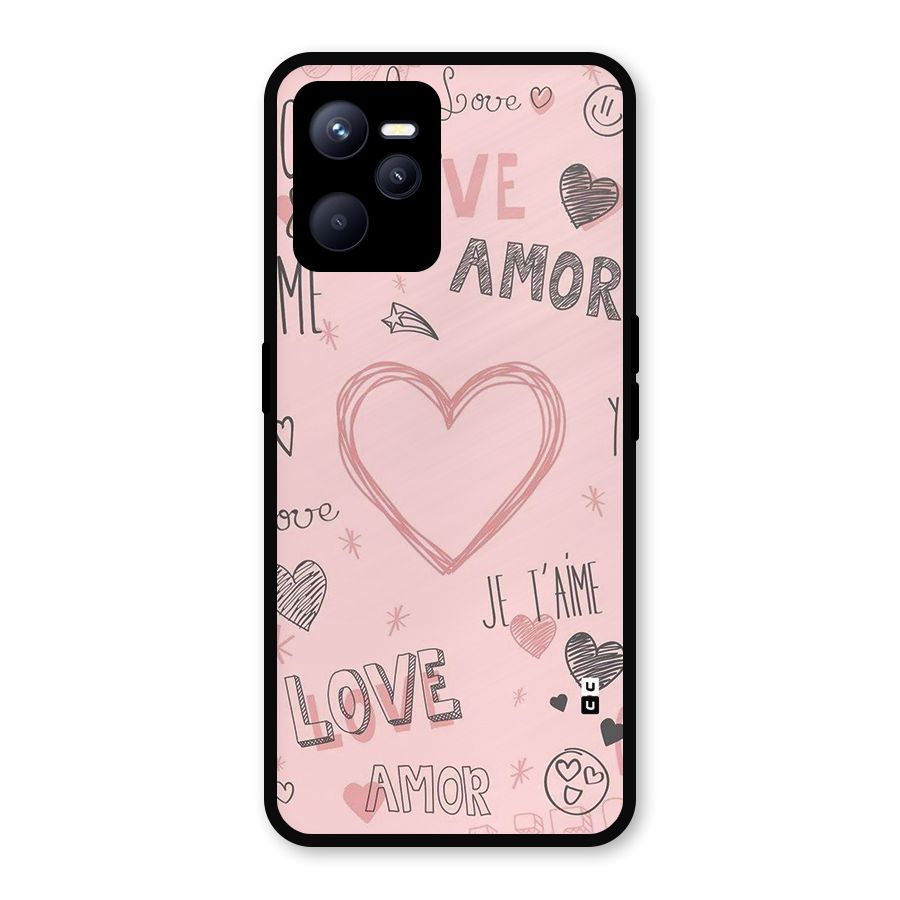Love Amor Metal Back Case for Realme C35