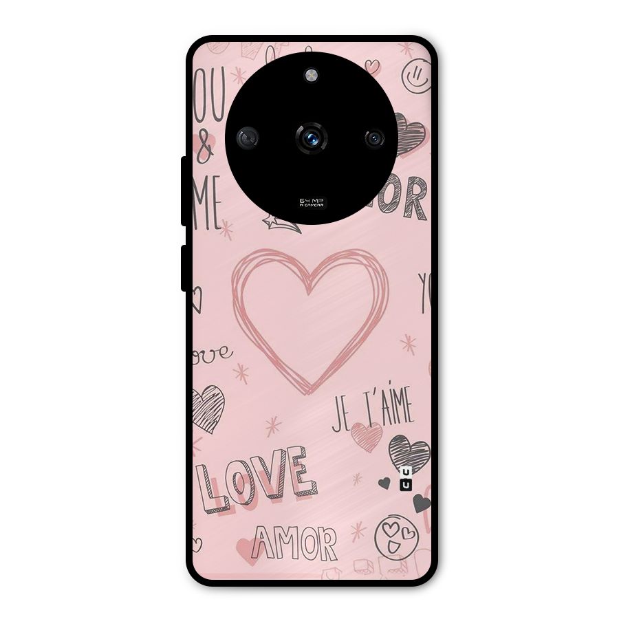 Love Amor Metal Back Case for Realme Narzo 60 5G