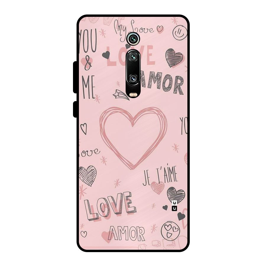 Love Amor Metal Back Case for Redmi K20