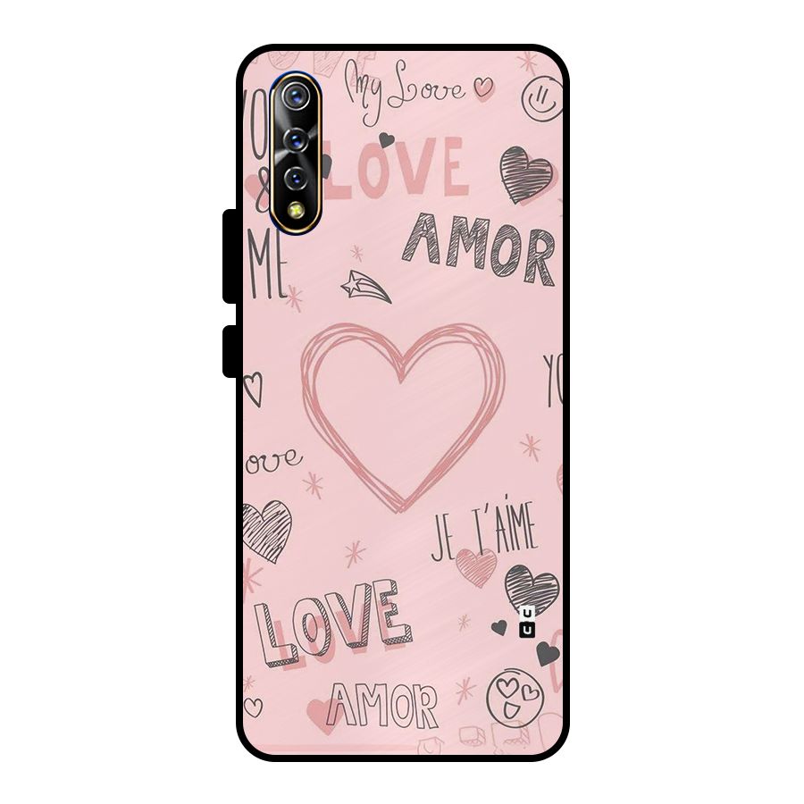 Love Amor Metal Back Case for Vivo S1