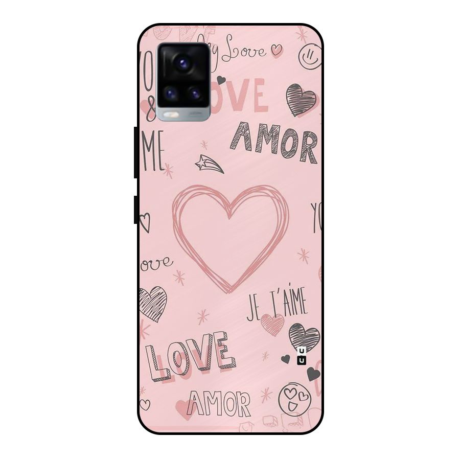 Love Amor Metal Back Case for Vivo V20
