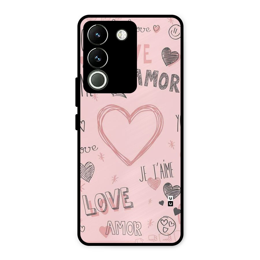 Love Amor Metal Back Case for Vivo Y200