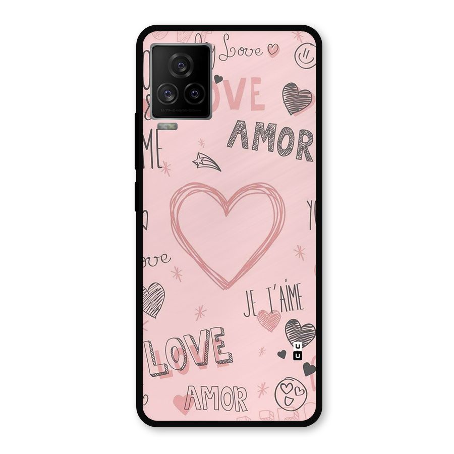 Love Amor Metal Back Case for iQOO 7 Legend 5G