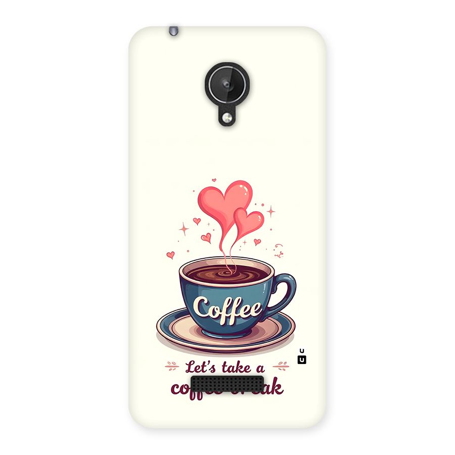 Love Coffee Break Back Case for Canvas Spark Q380