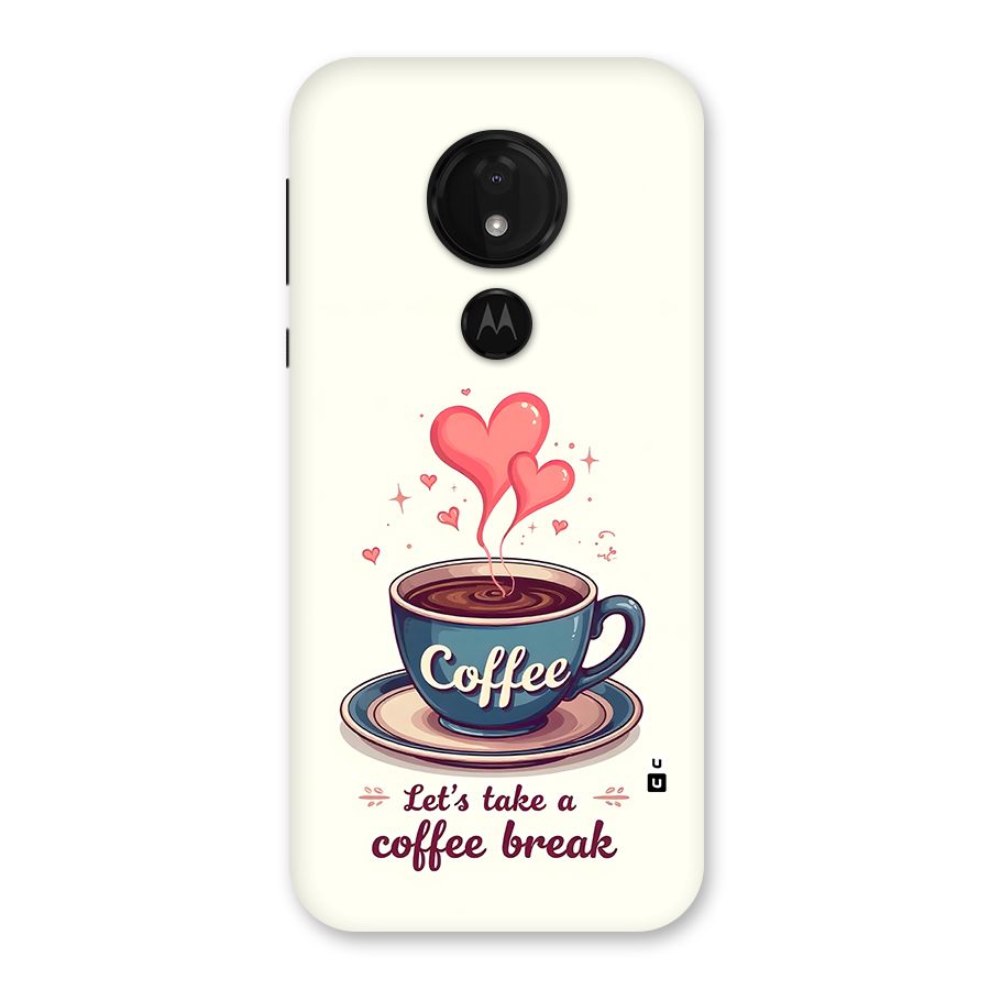 Love Coffee Break Back Case for Moto G7 Power