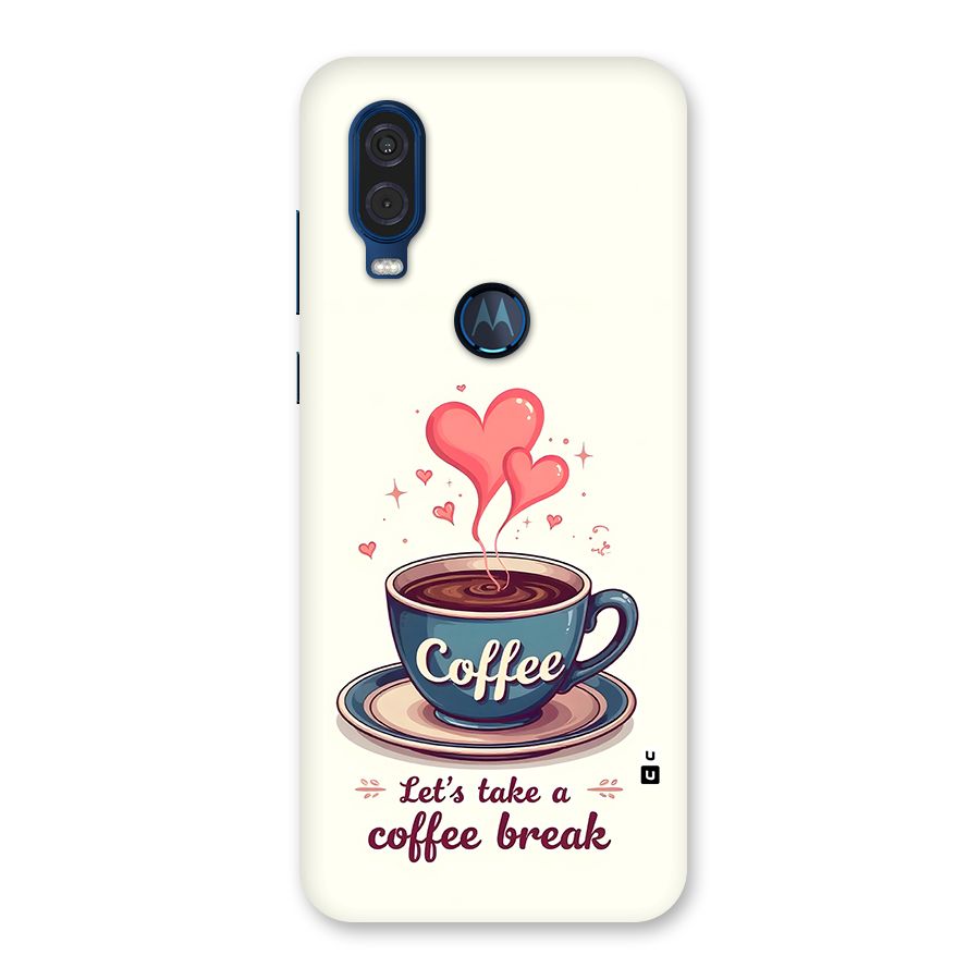Love Coffee Break Back Case for Motorola One Vision