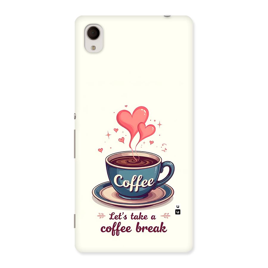 Love Coffee Break Back Case for Xperia M4 Aqua