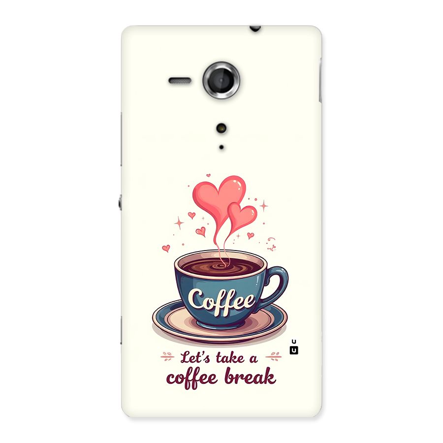 Love Coffee Break Back Case for Xperia Sp
