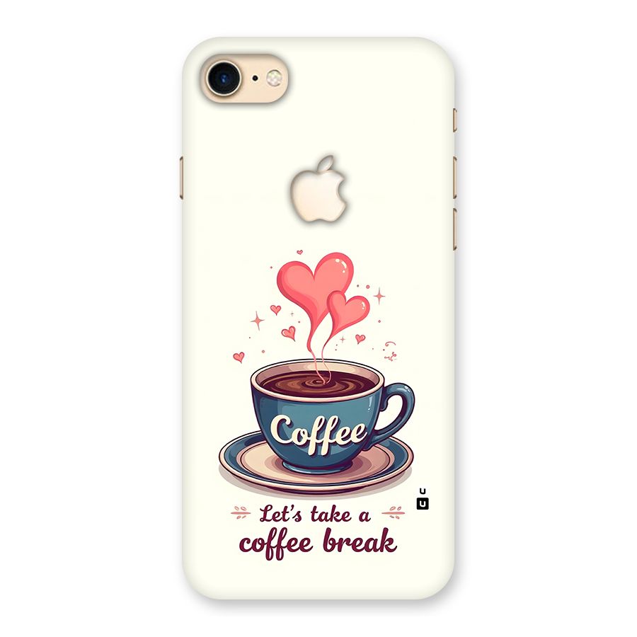 Love Coffee Break Back Case for iPhone 7 Apple Cut