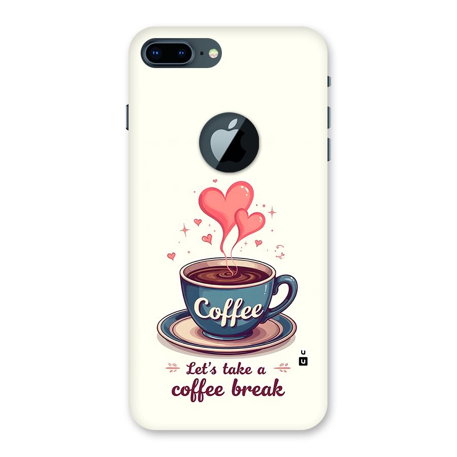 Love Coffee Break Back Case for iPhone 7 Plus Logo Cut