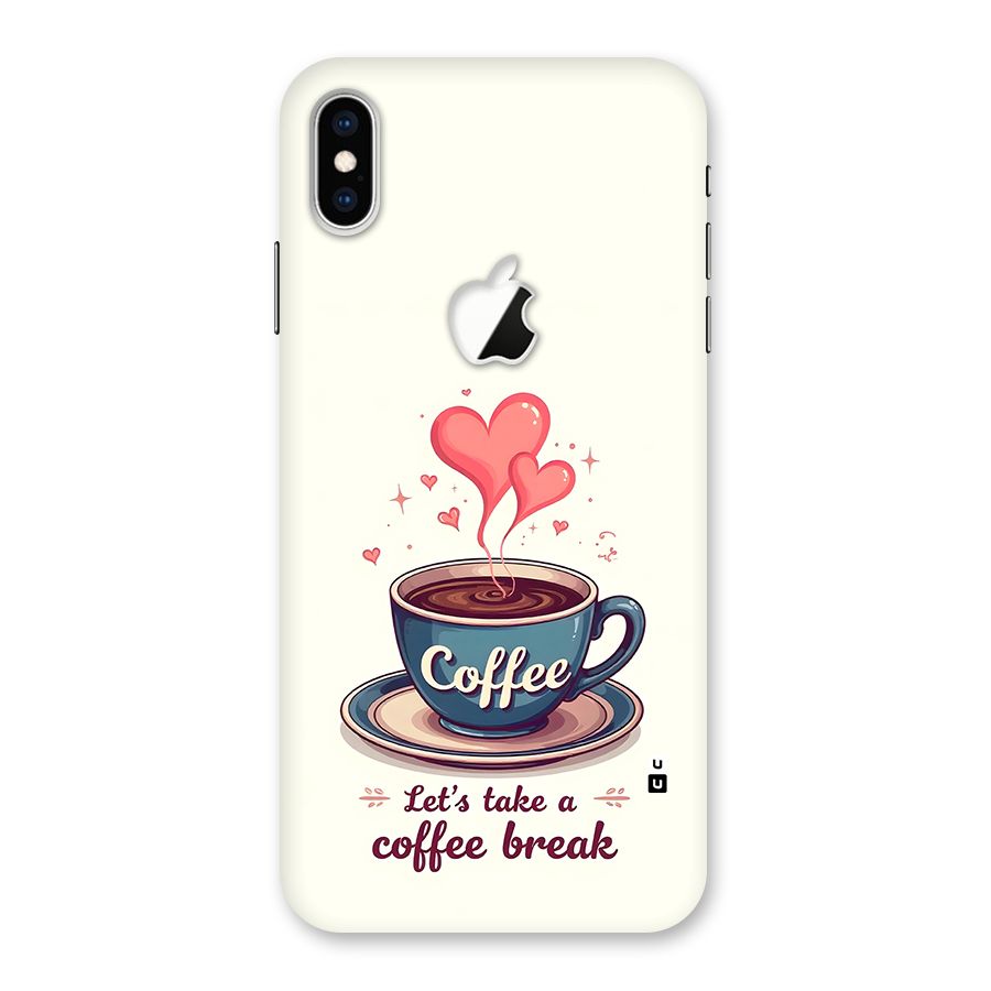 Love Coffee Break Back Case for iPhone XS Max Apple Cut