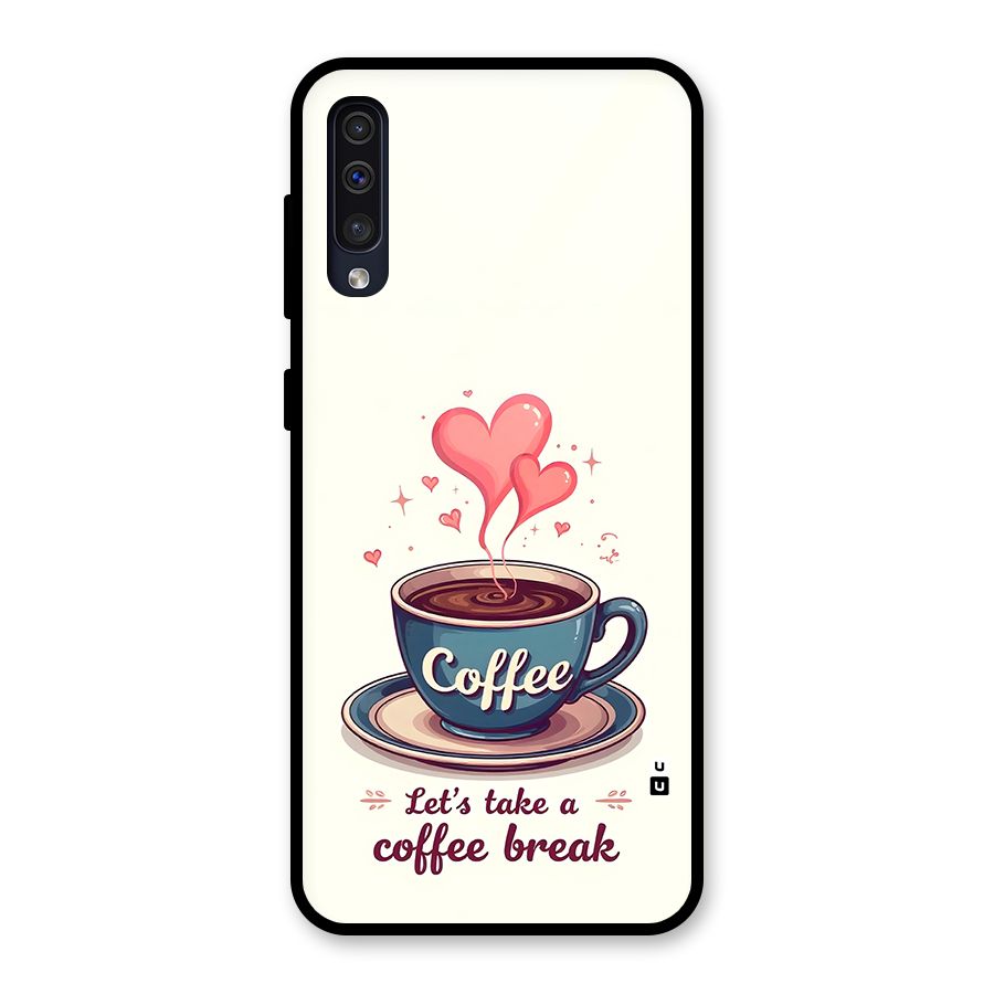 Love Coffee Break Glass Back Case for Galaxy A50s
