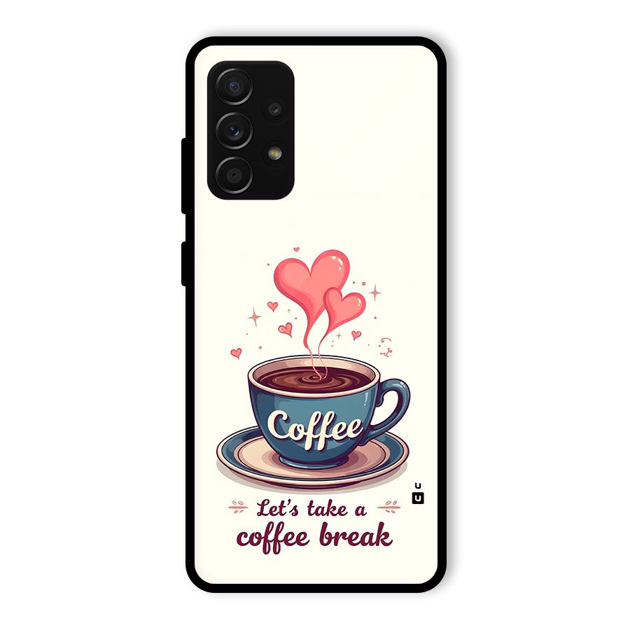 Love Coffee Break Glass Back Case for Galaxy A53 5G