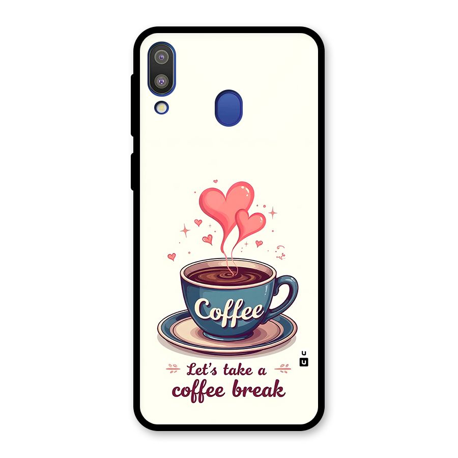 Love Coffee Break Glass Back Case for Galaxy M20