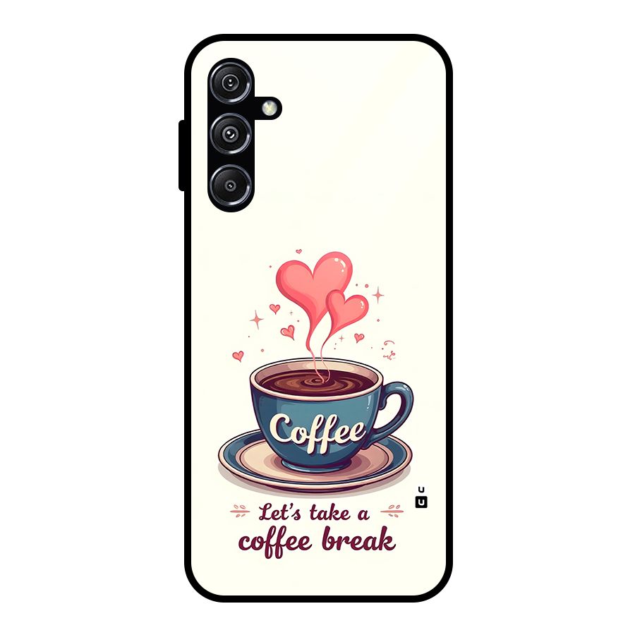 Love Coffee Break Glass Back Case for Galaxy M34 5G