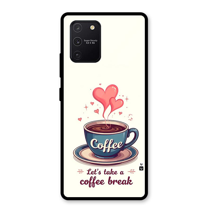 Love Coffee Break Glass Back Case for Galaxy S10 Lite