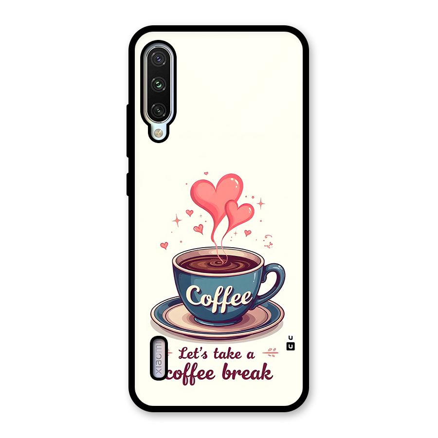 Love Coffee Break Glass Back Case for Mi A3