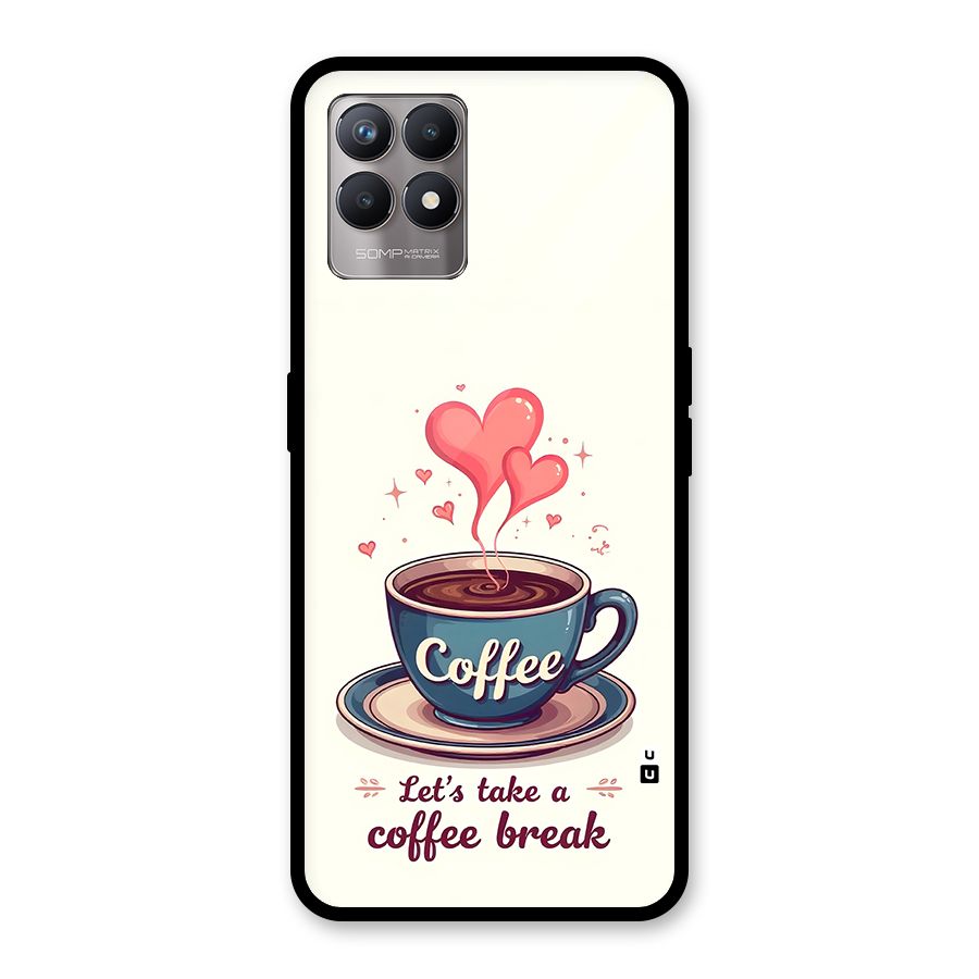 Love Coffee Break Glass Back Case for Realme 8i