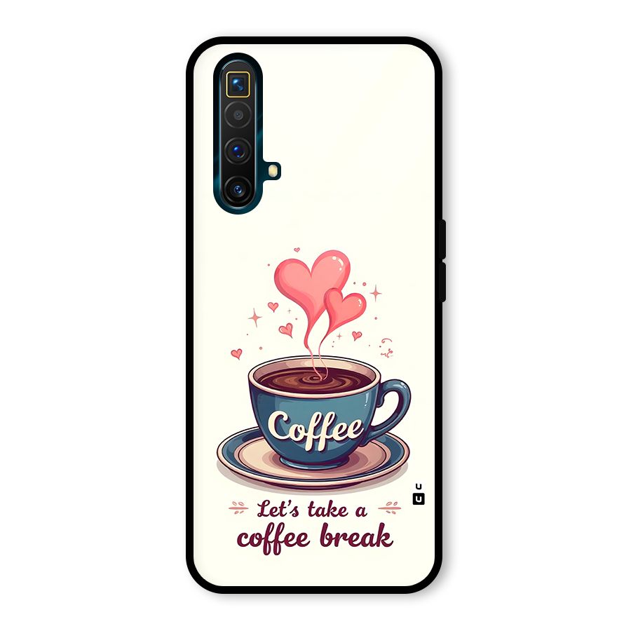 Love Coffee Break Glass Back Case for Realme X3