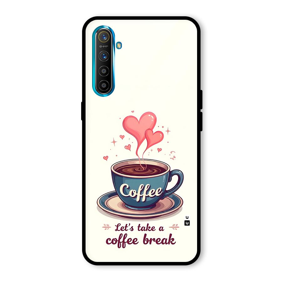 Love Coffee Break Glass Back Case for Realme XT