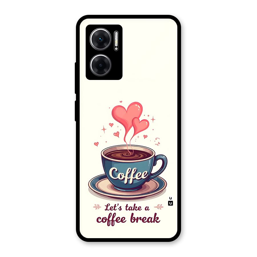Love Coffee Break Glass Back Case for Redmi 11 Prime 5G