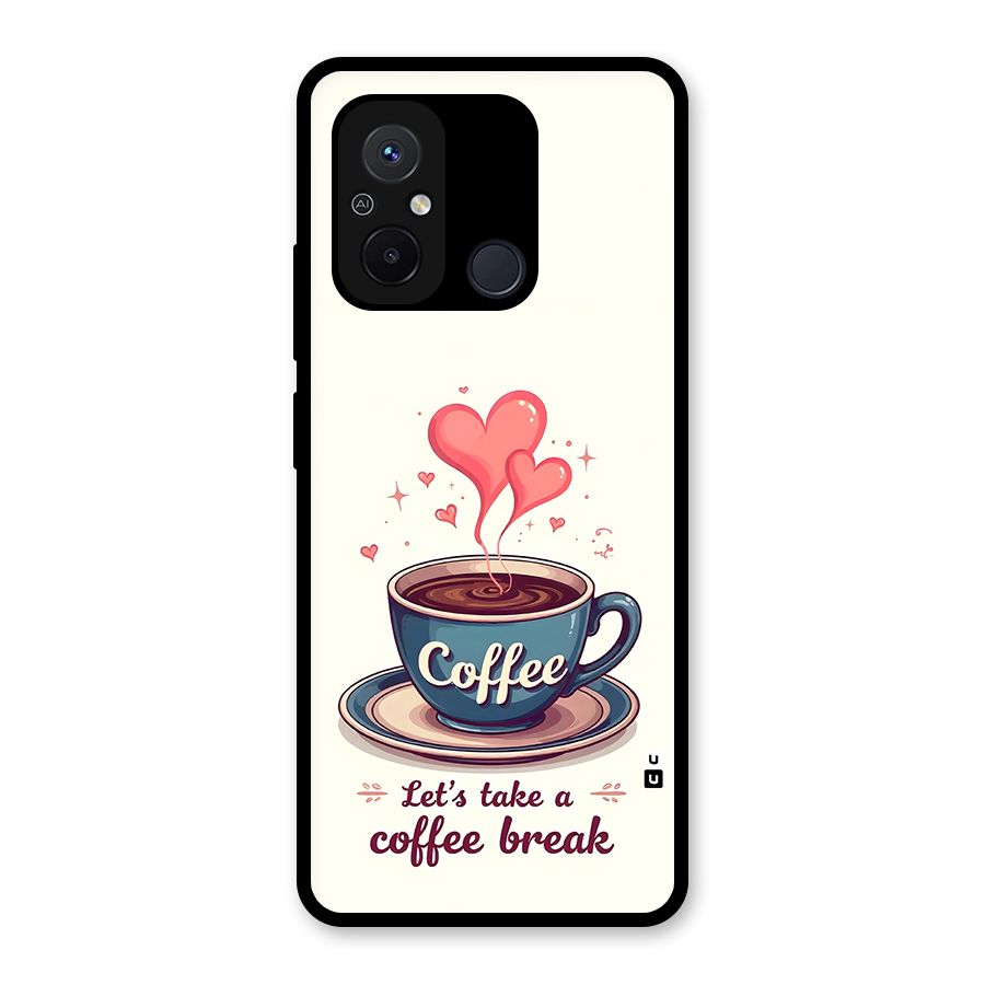 Love Coffee Break Glass Back Case for Redmi 12C
