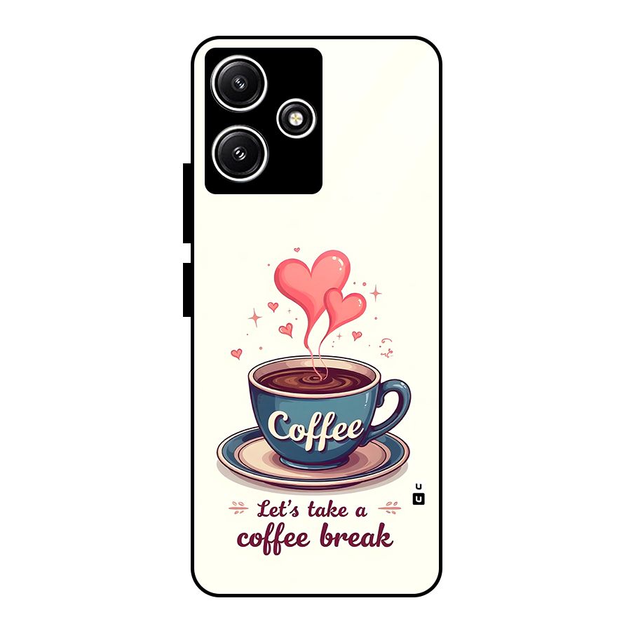 Love Coffee Break Glass Back Case for Redmi 12 5G