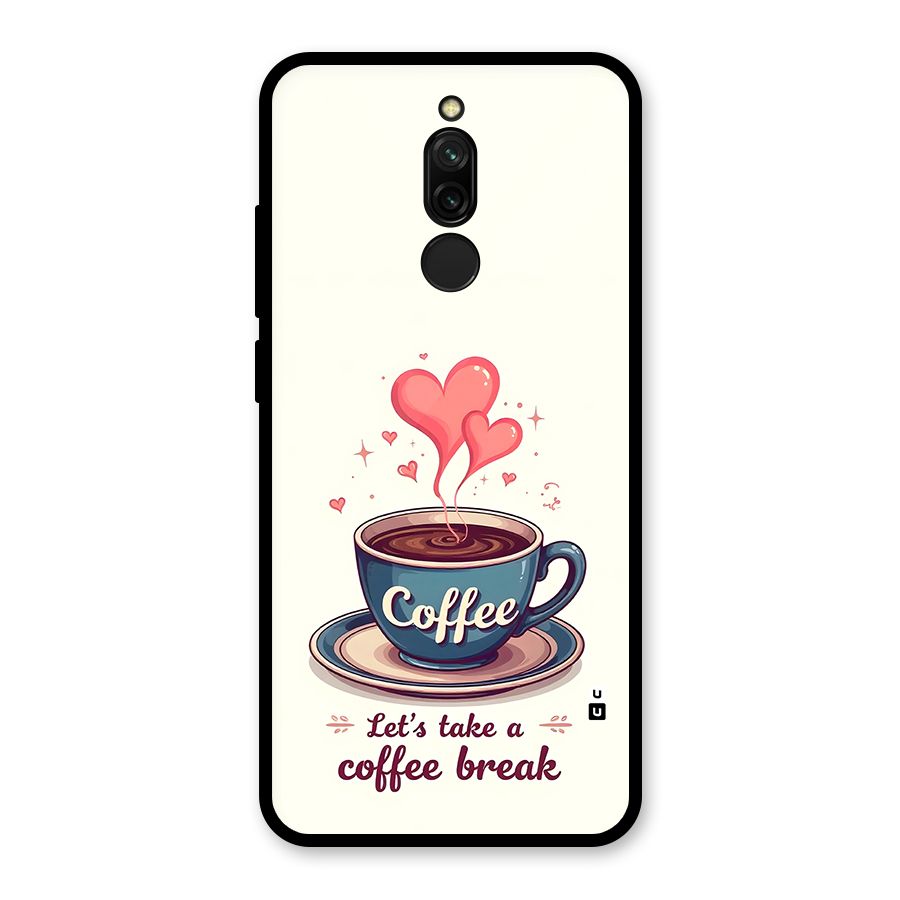 Love Coffee Break Glass Back Case for Redmi 8