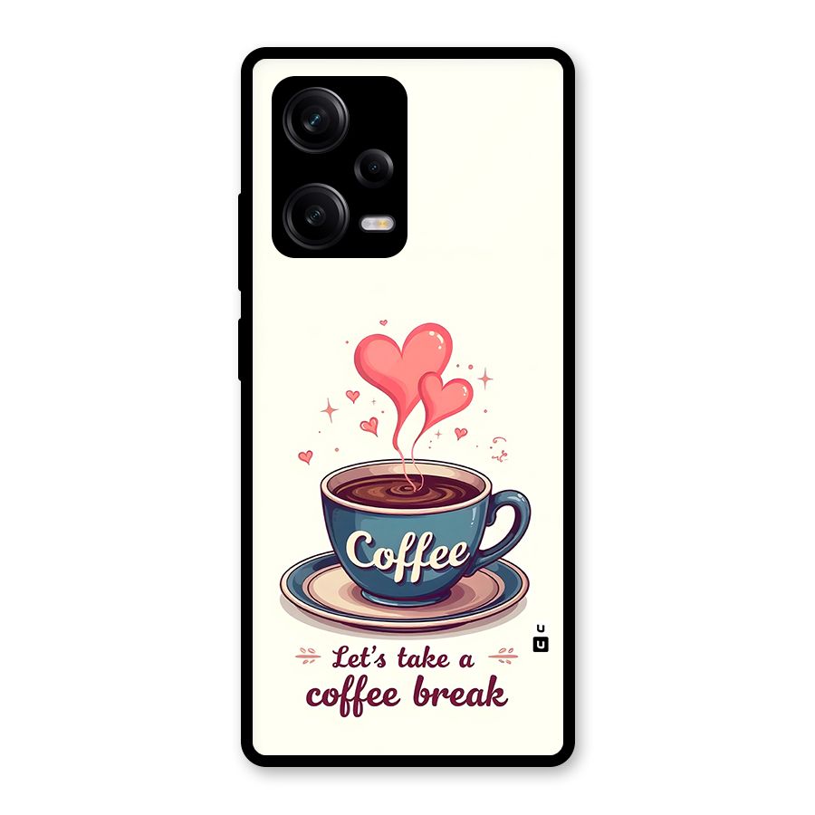 Love Coffee Break Glass Back Case for Redmi Note 12 Pro